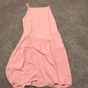 pink dress with designing on top part